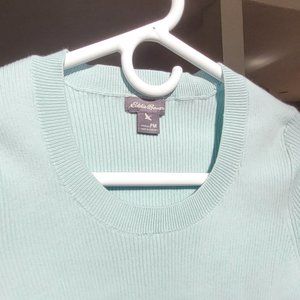 Eddie Bauer Fine Knit Mint Green Crew Neck Sweater - NWOT